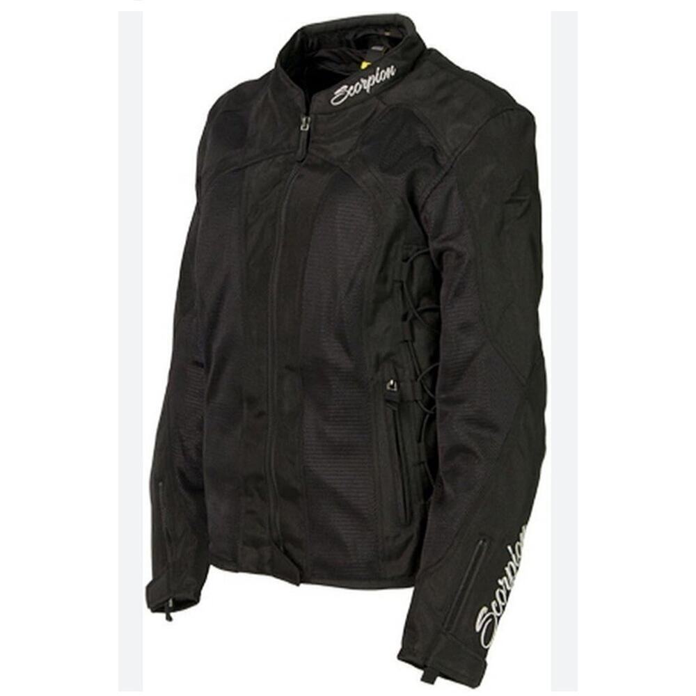SCORPION Get Stung Black Women's Nip Tuck II Motorcycle Zip Up Jacket Size M NEW